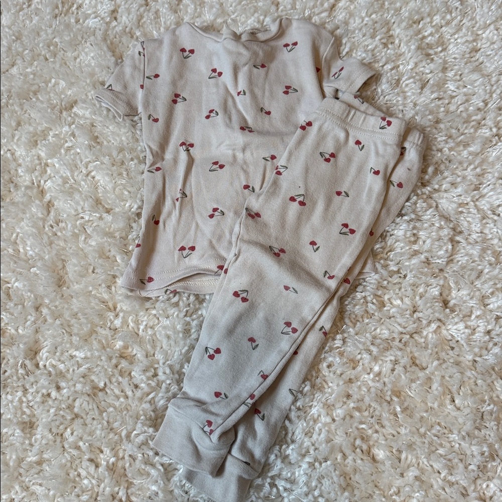 Cherry Print Kids Pajama Set